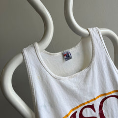 1980s University of Southern California Cotton Tank Top - FIGHT ON