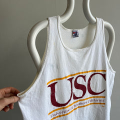 1980s University of Southern California Cotton Tank Top - FIGHT ON