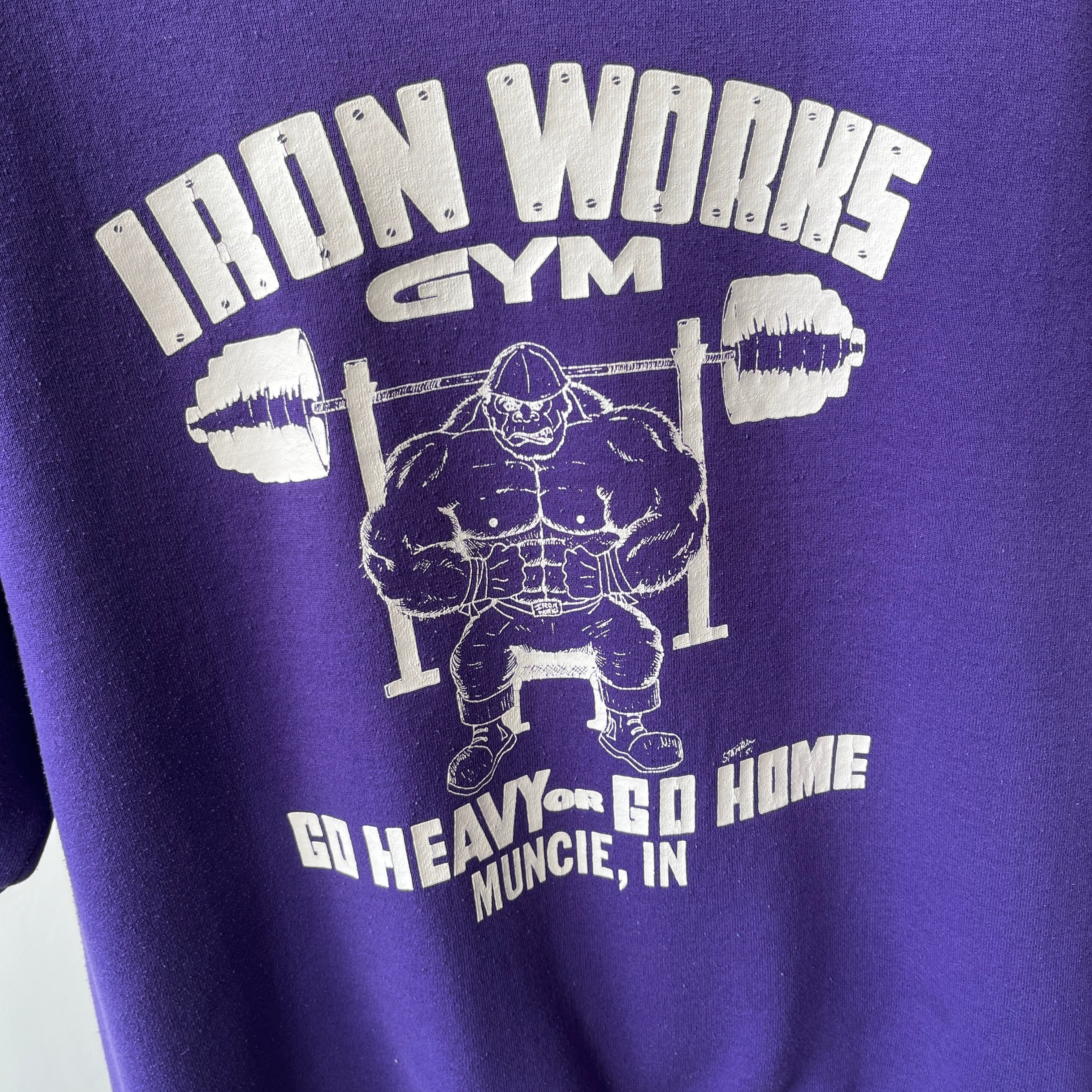 1980/90s Iron Works Gym Muncie, IN Warm Up Sweatshirt