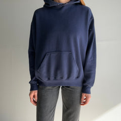 1980s Ultra Fleece Navy Pullover Hoodie