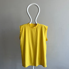 1980s Perfectly Yellow Cotton Muscle Tank