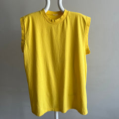 1980s Perfectly Yellow Cotton Muscle Tank