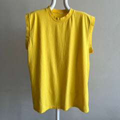 1980s Perfectly Yellow Cotton Muscle Tank