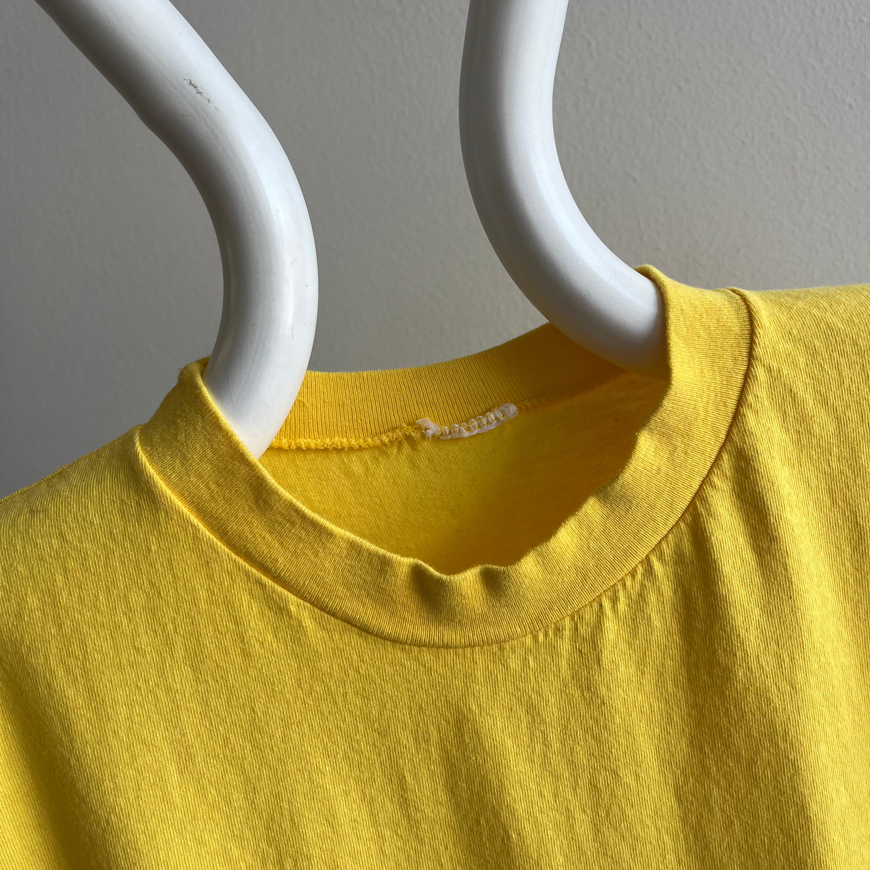 1980s Perfectly Yellow Cotton Muscle Tank