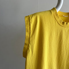 1980s Perfectly Yellow Cotton Muscle Tank