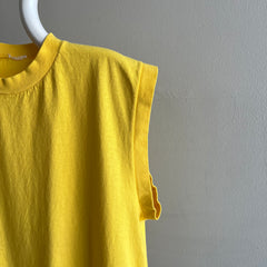 1980s Perfectly Yellow Cotton Muscle Tank