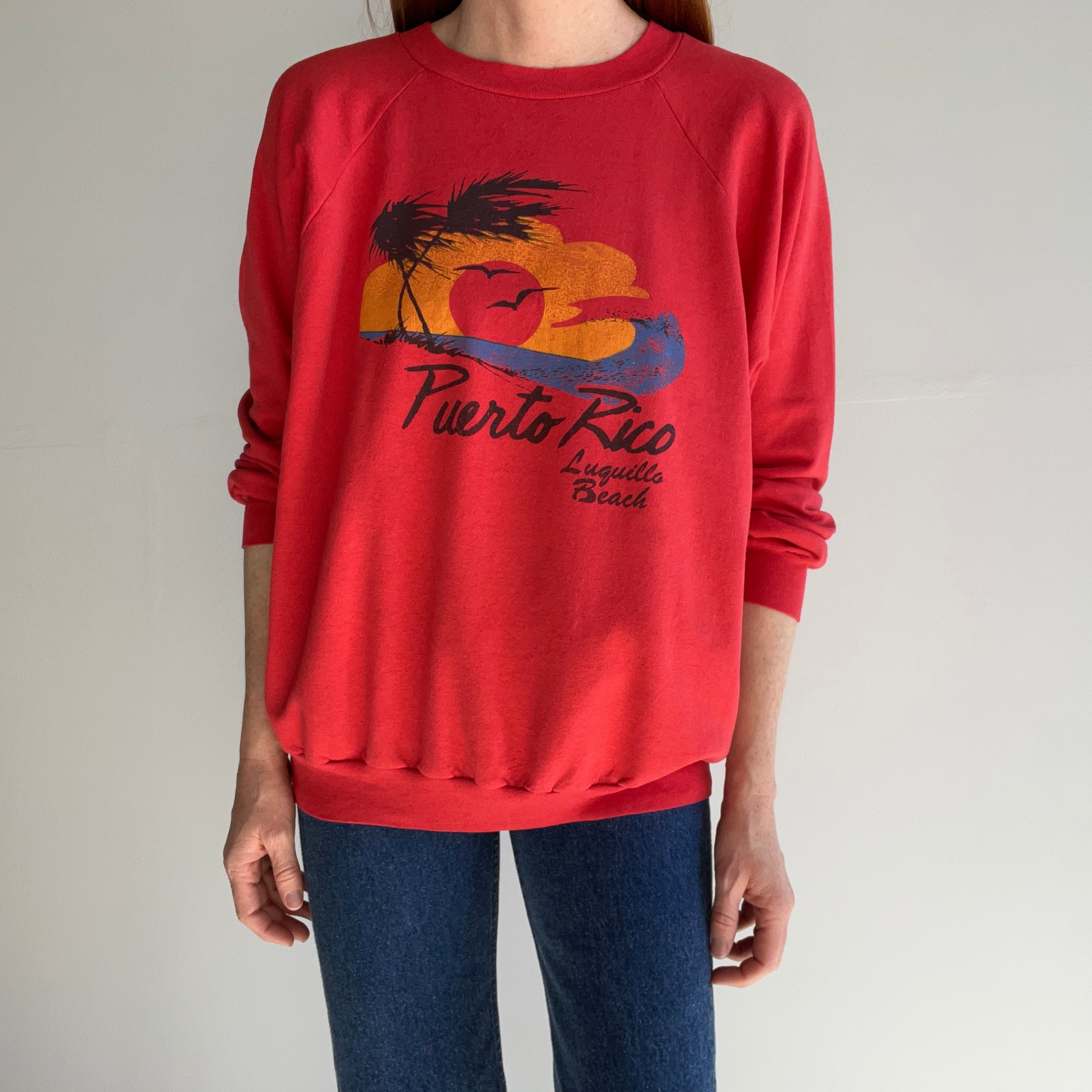 1980s Super Thin and Worn Luquillo Beach, Puerto Rico Sweatshirt/Shirt