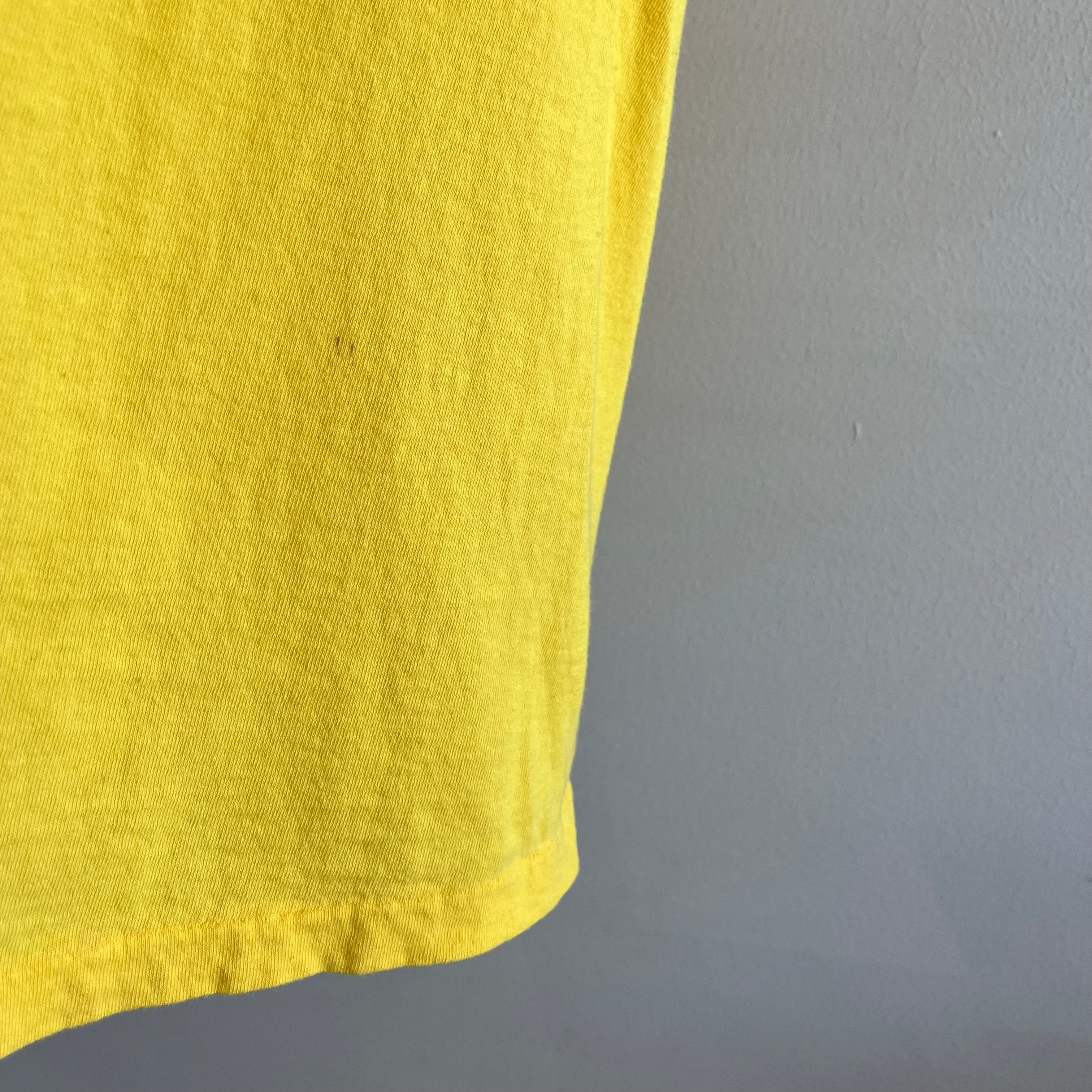 1980s Perfectly Yellow Cotton Muscle Tank