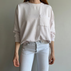 1980s Pale Pink Pocket Sweatshirt