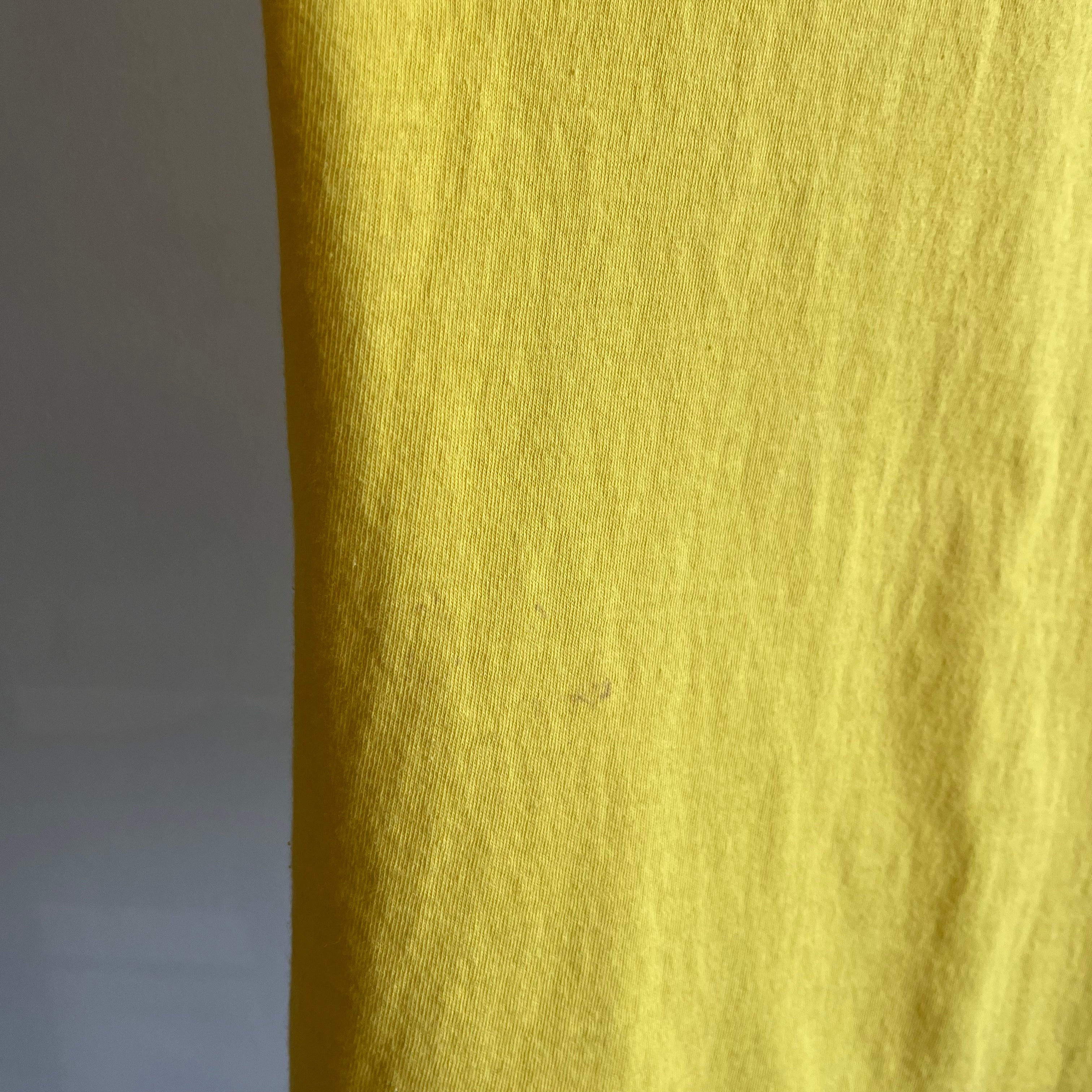 1980s Perfectly Yellow Cotton Muscle Tank