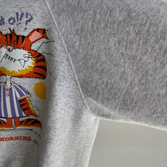 1980s I've Got A Morning Attitude Cat Sweatshirt