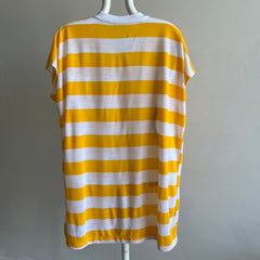 1980s Yellow and White Striped T-Shirt Dress?