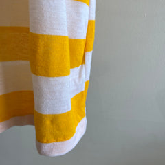 1980s Yellow and White Striped T-Shirt Dress?