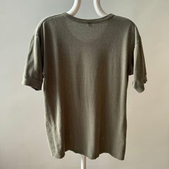 1980s Euro Military Cotton T-Shirt - Faded Army Green