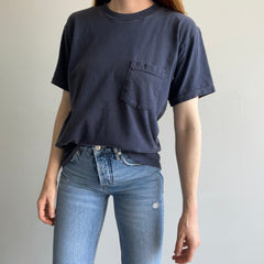 1990/2000s Blank Navy Pocket T-Shirt by Towncraft