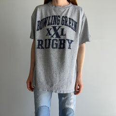 1990s Bowling Green Rugby Thinned Out and Tattered Shoulders T-Shirt