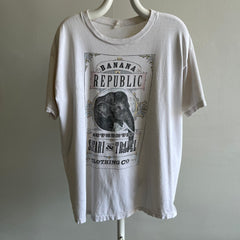 1982 or Earlier Banana Republic Safari and Travel Clothing Co - Tattered T-Shirt