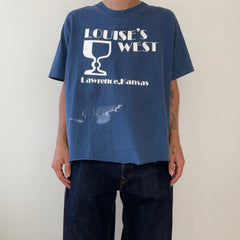 1980s Navy Blue Louises's West Lawrence, Kansas T Shirt - !!!
