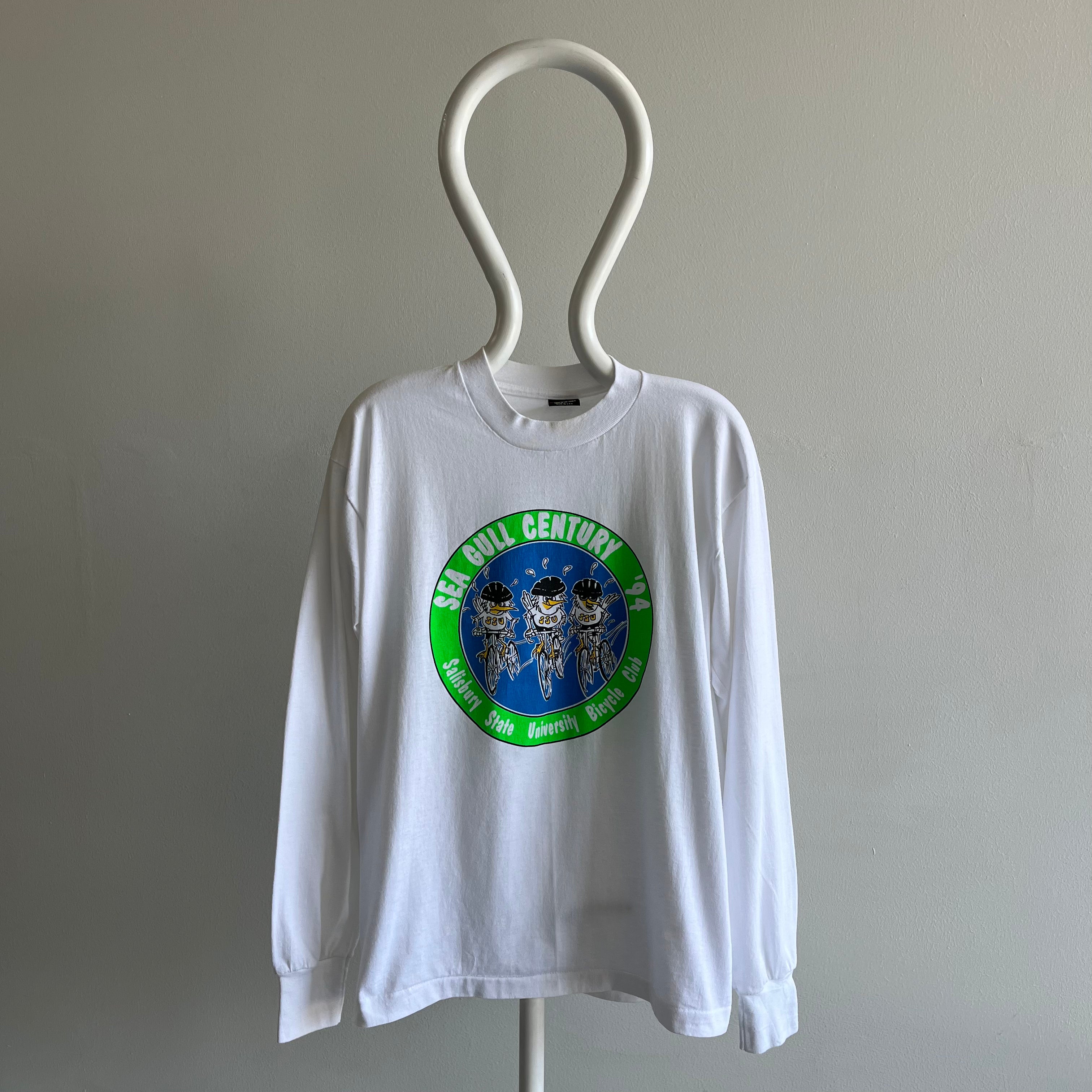 1994 Seagull Century Bike Club Long Sleeve T-Shirt - Front and Back