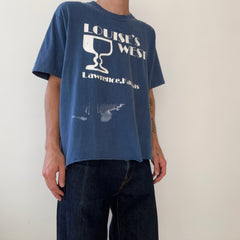 1980s Navy Blue Louises's West Lawrence, Kansas T Shirt - !!!