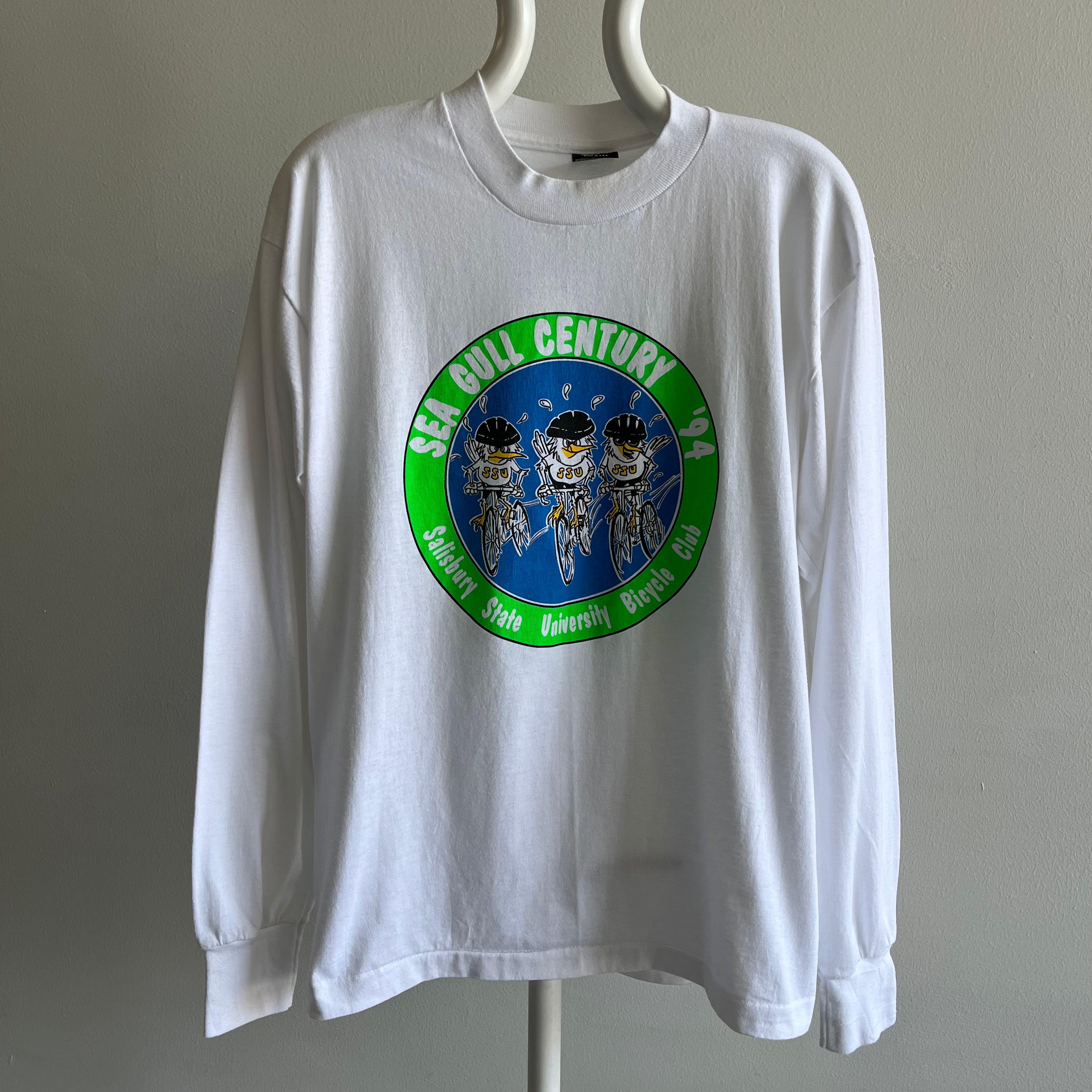 1994 Seagull Century Bike Club Long Sleeve T-Shirt - Front and Back