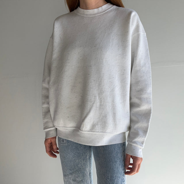 1990s Medium Weight Blank Barely Heather Gray Sweatshirt