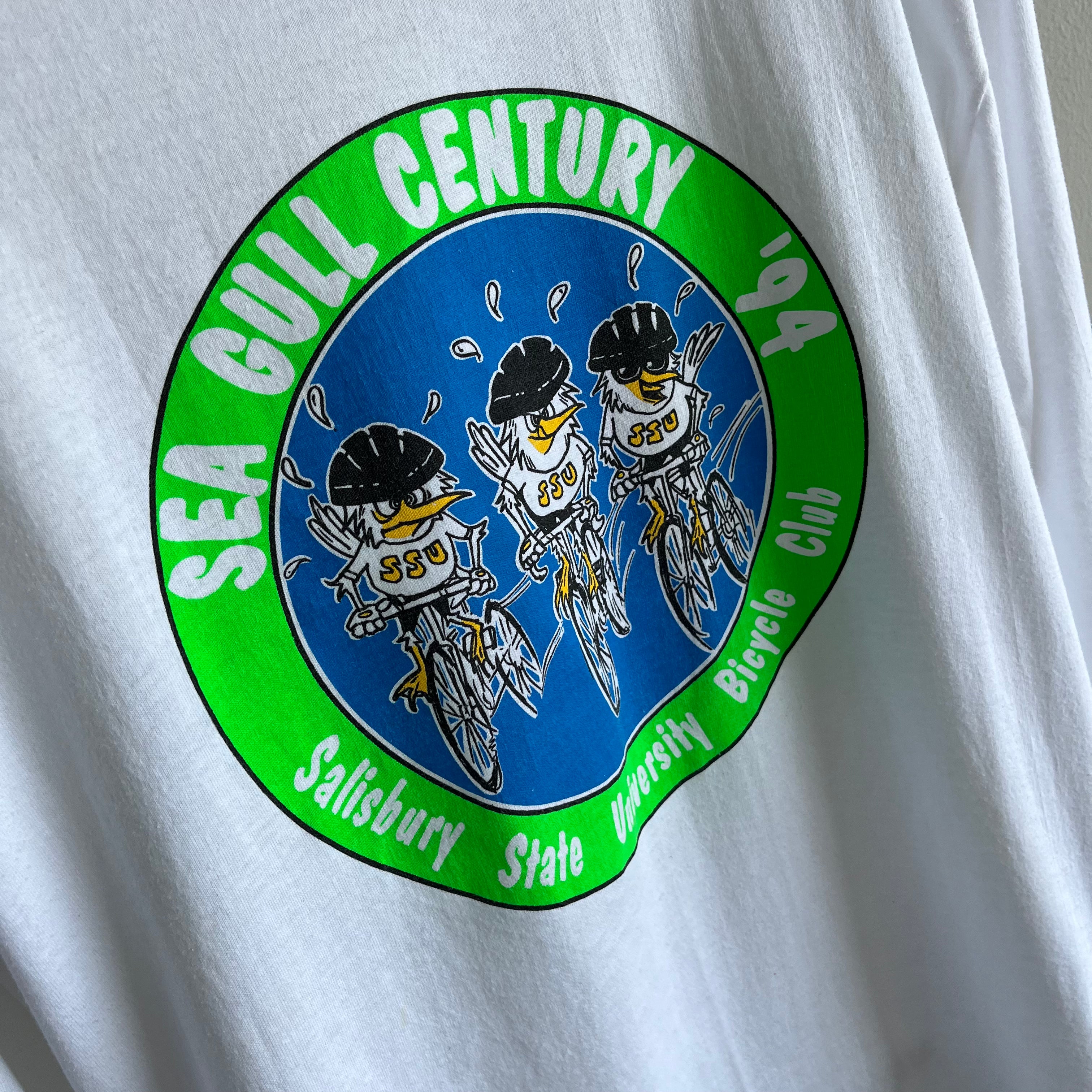 1994 Seagull Century Bike Club Long Sleeve T-Shirt - Front and Back