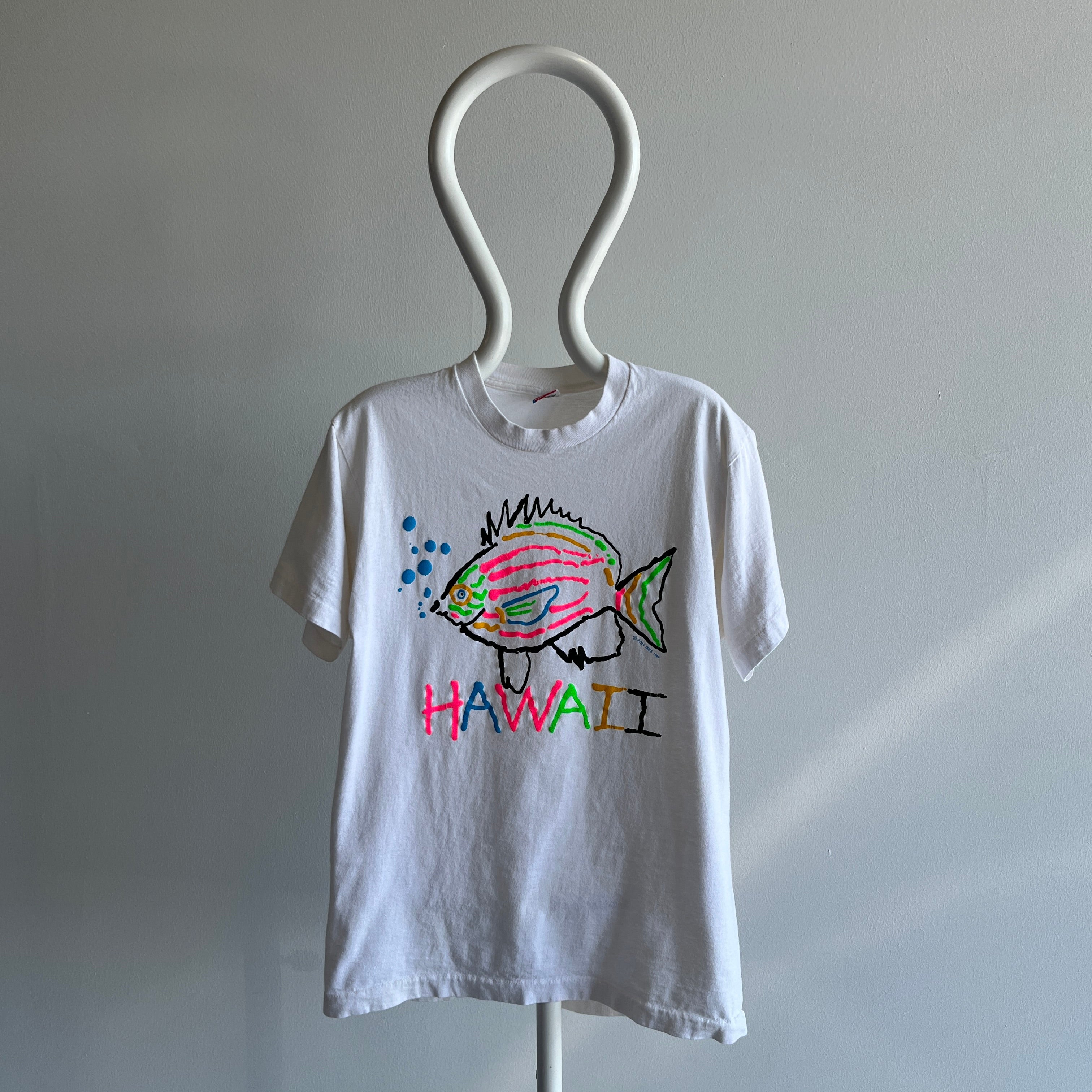 1989 Hawaii Fish Tourist T-Shirt