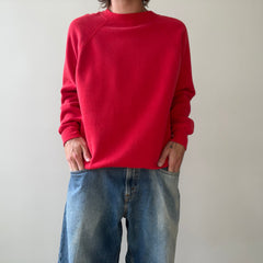 1980s Blank Red Raglan Sweatshirt