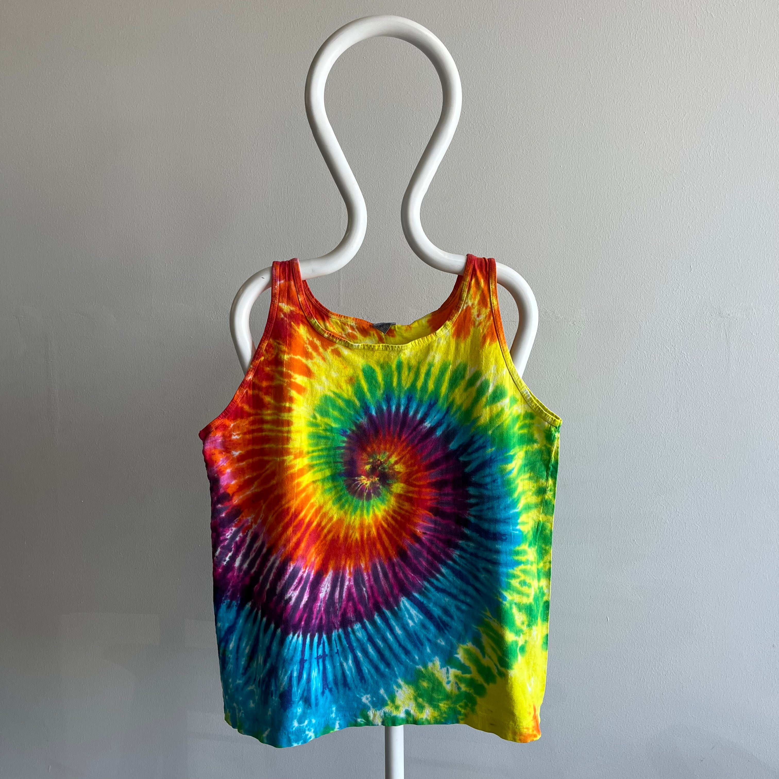 1980s Tie Dye Cotton Tank Top