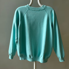 1990s Super Wonderful Sea Foam Blue/Green HHW Sweatshirt