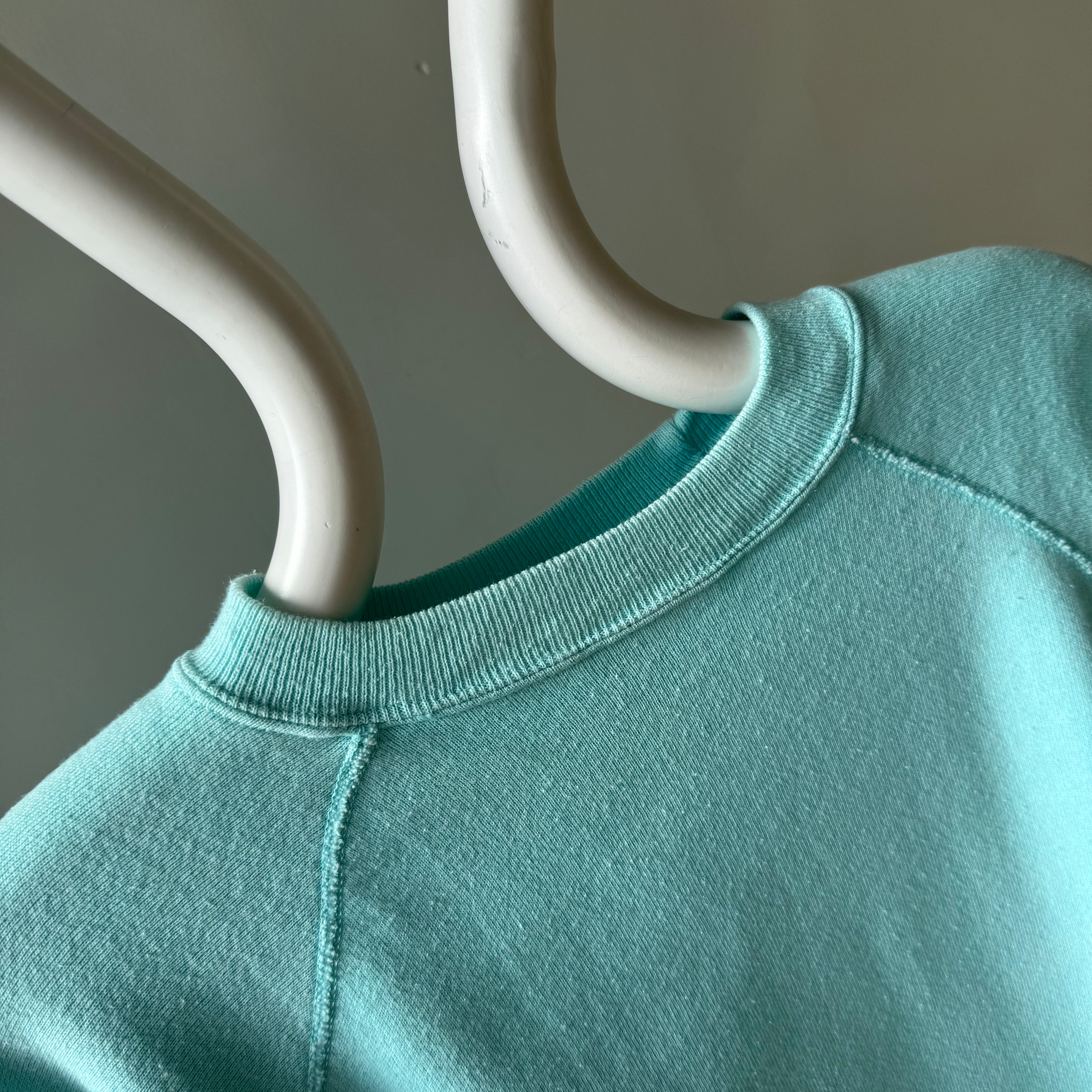 1990s Super Wonderful Sea Foam Blue/Green HHW Sweatshirt