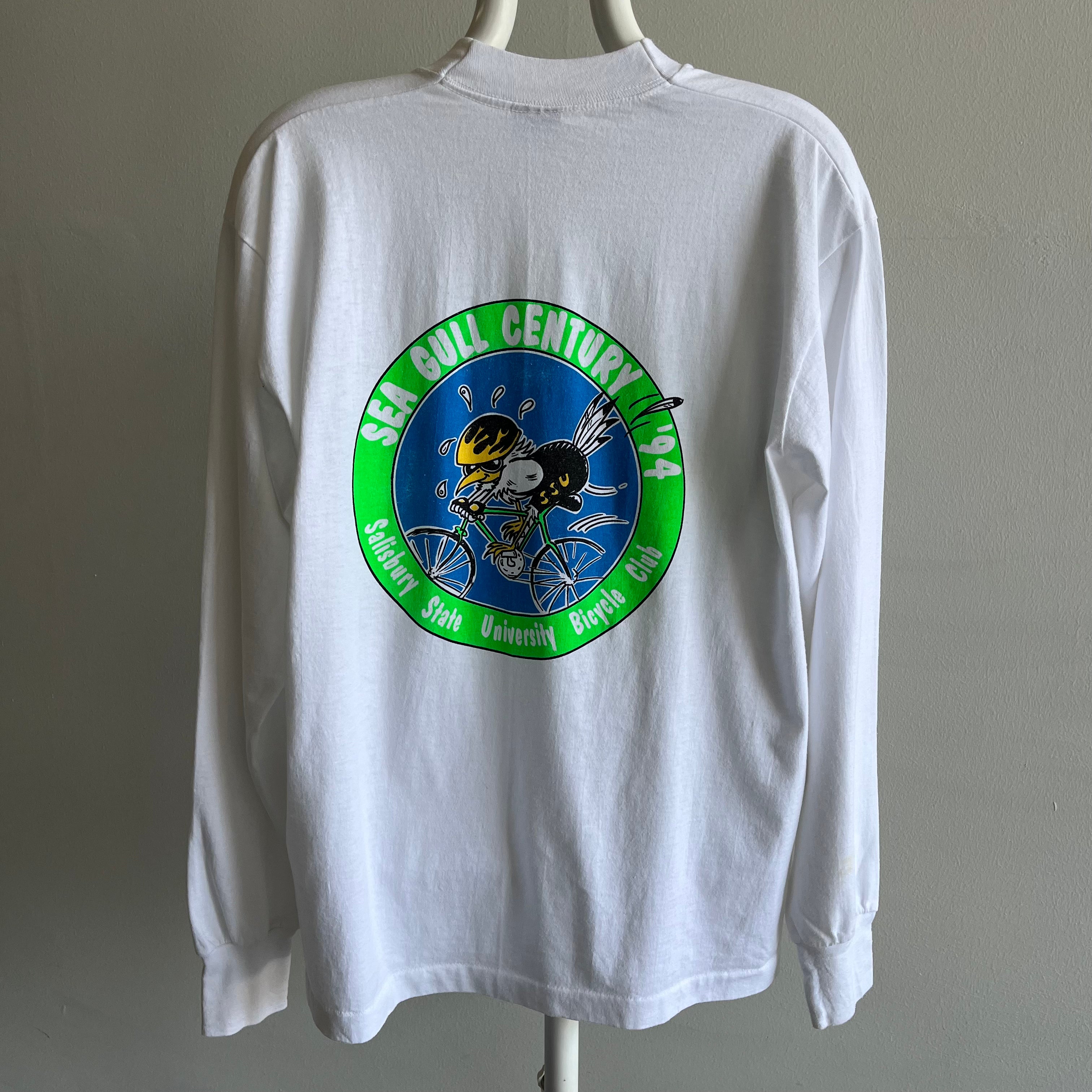 1994 Seagull Century Bike Club Long Sleeve T-Shirt - Front and Back