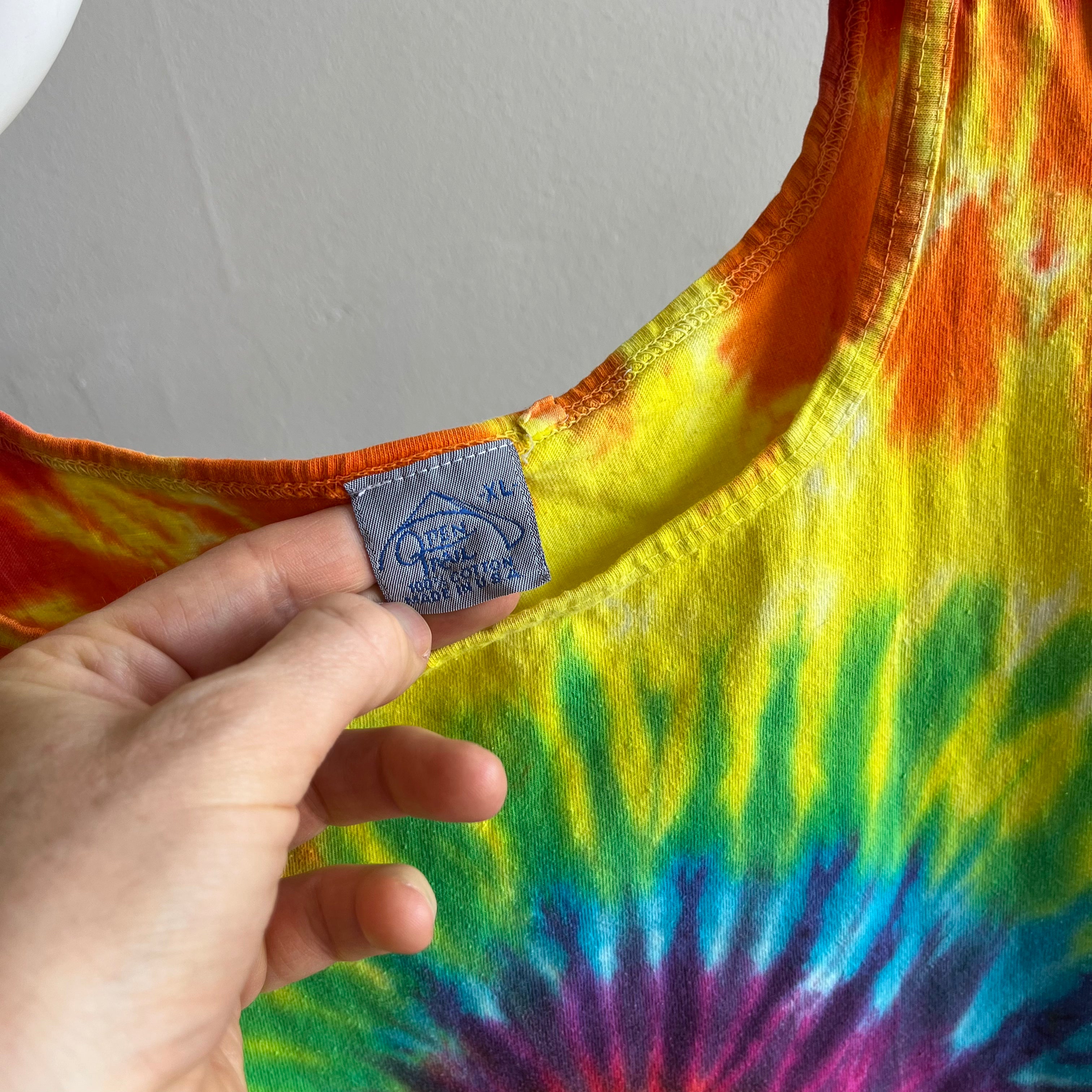 1980s Tie Dye Cotton Tank Top