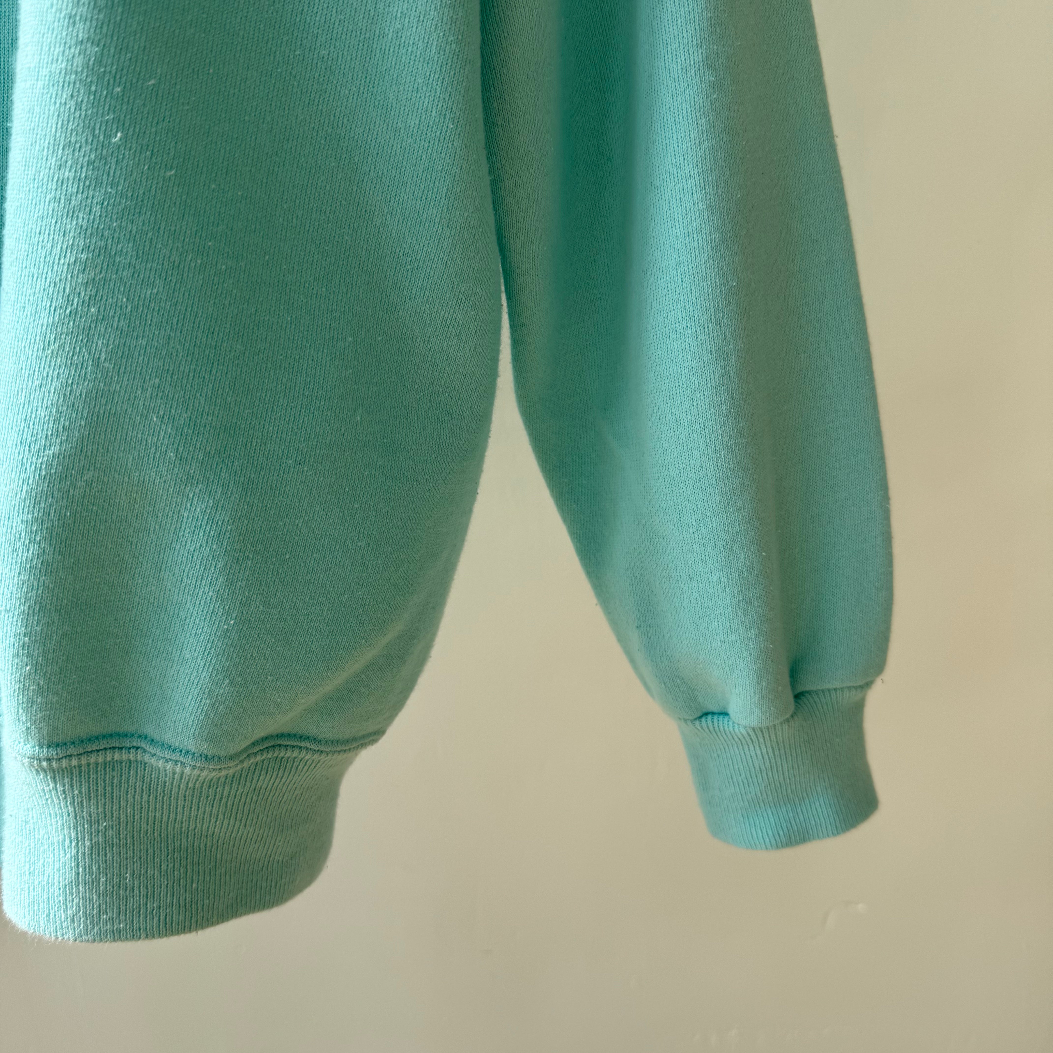 1990s Super Wonderful Sea Foam Blue/Green HHW Sweatshirt