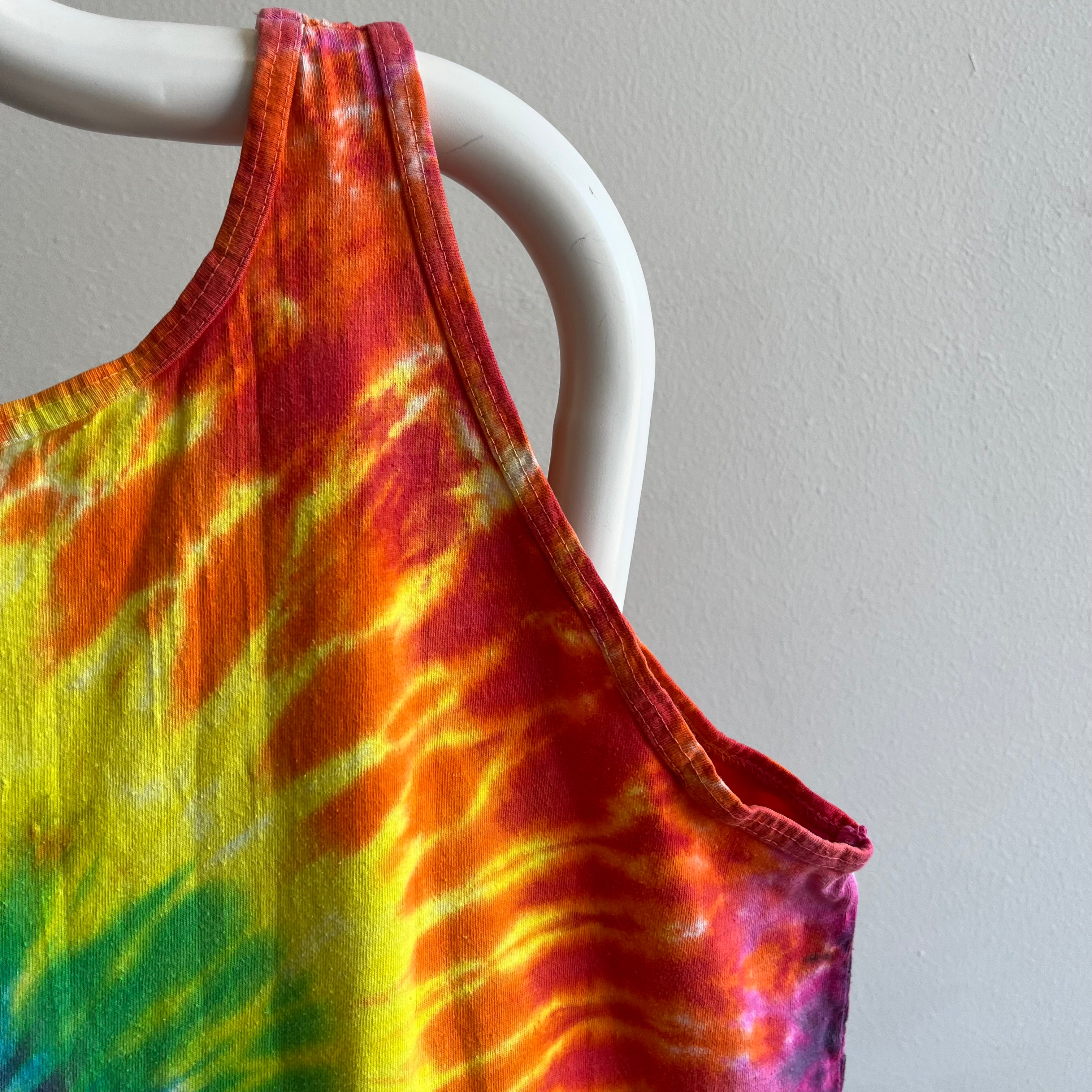 1980s Tie Dye Cotton Tank Top