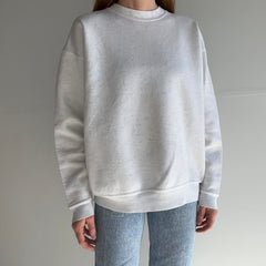 1990s Medium Weight Blank Barely Heather Gray Sweatshirt