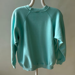 1990s Super Wonderful Sea Foam Blue/Green HHW Sweatshirt