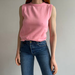 1980s Never WOrn Pale Pink Sweatshirt Vest - Swoon