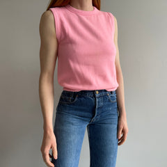 1980s Never WOrn Pale Pink Sweatshirt Vest - Swoon