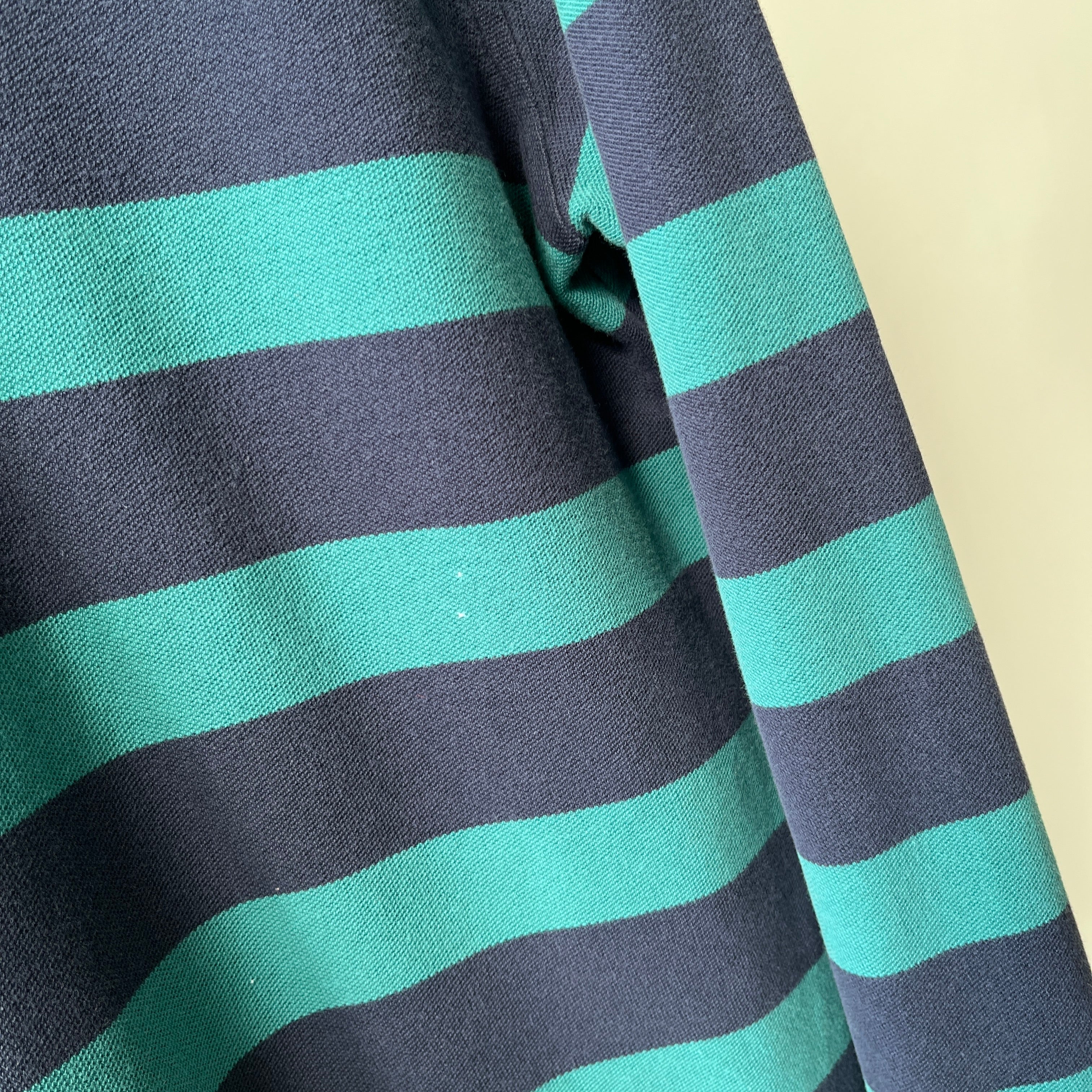 1990s Land's End Long SLeeve Striped Polo Shirt