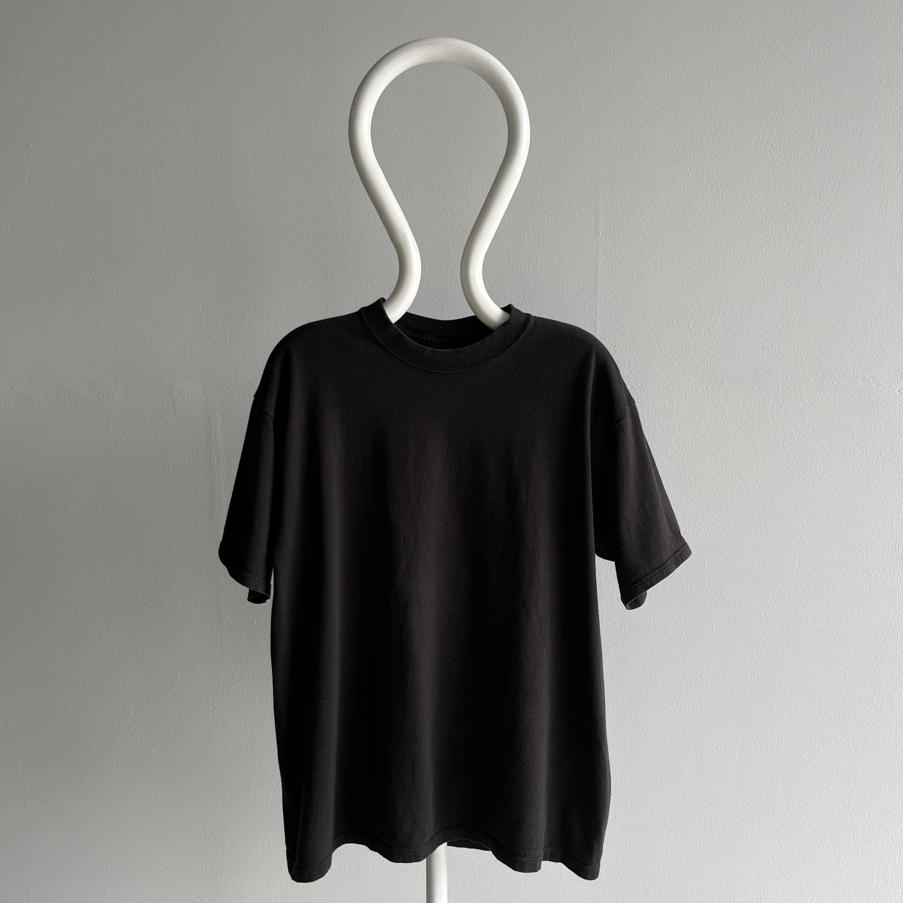 1990s Soffe's Choice Blank Black Cotton T-Shirt
