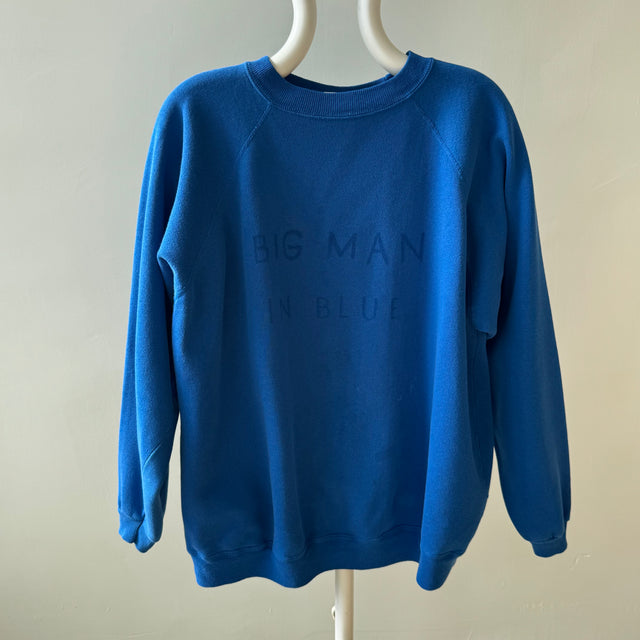 1990s Big Man In Blue Sweatshirt by Shana Torok