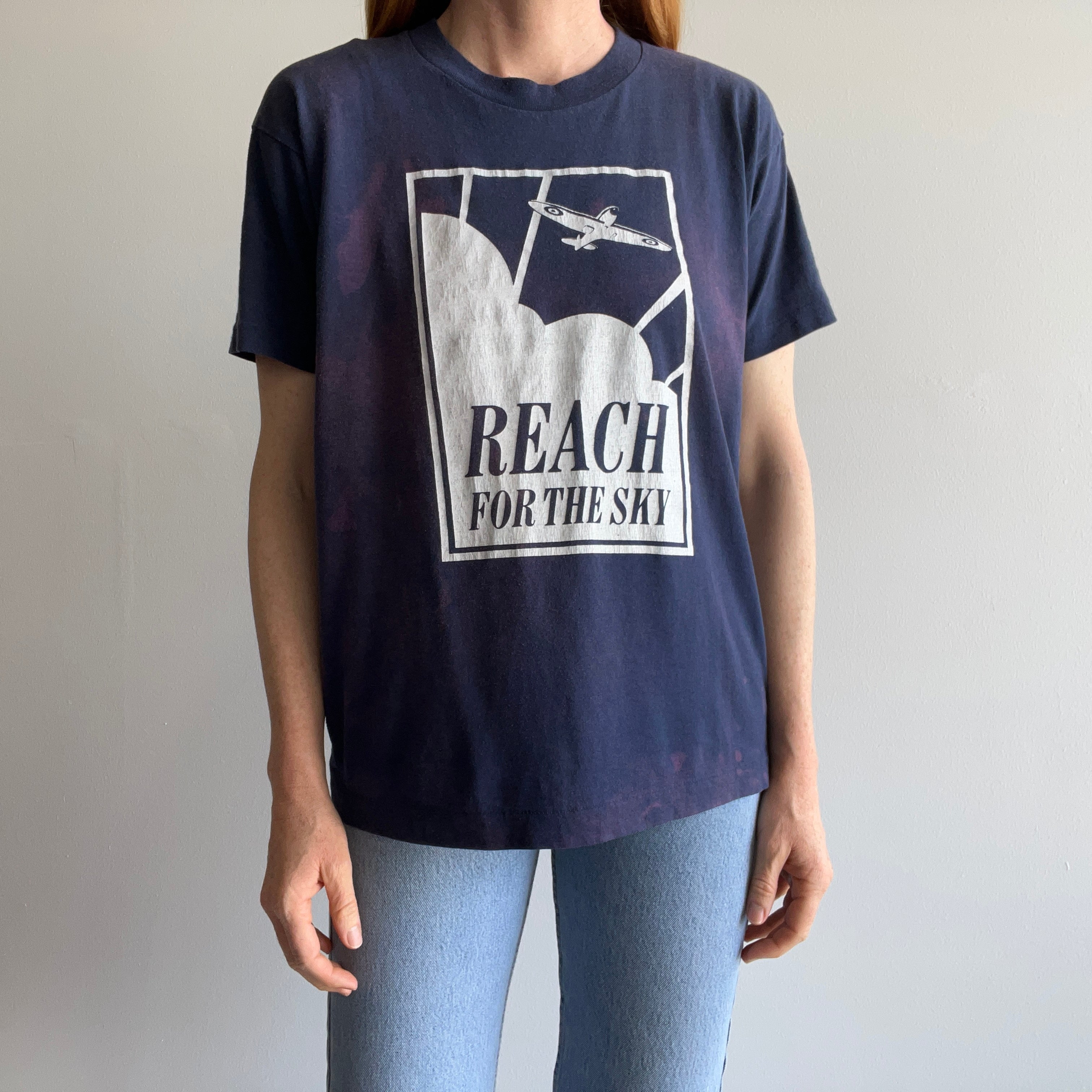 1980s Reach For The Sky Bleach Stained T-Shirt