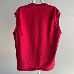 1990s Chateau Margaux Red Cotton Muscle Tank by FOTL