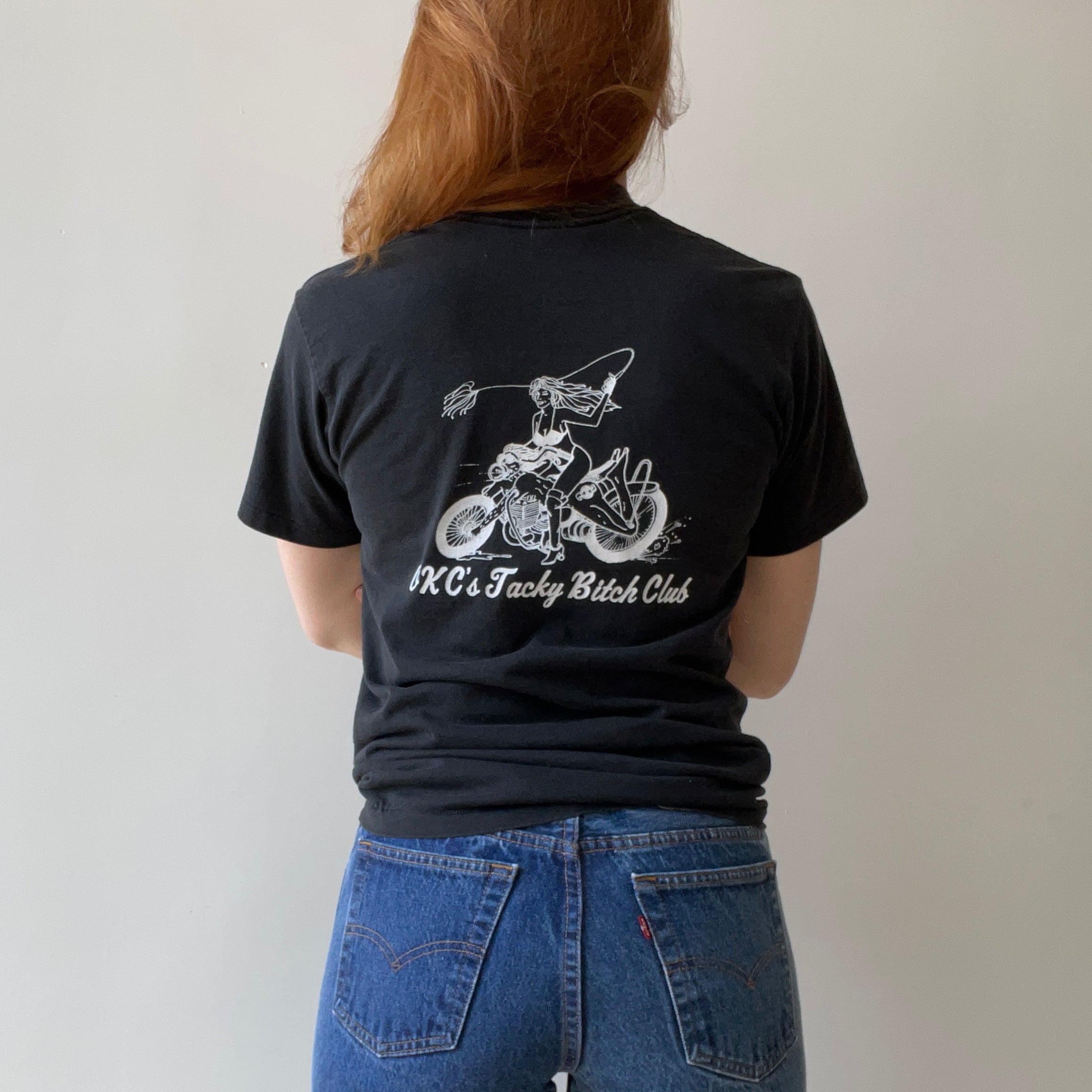 1992 Whole Hawg Daze Motorcycle T-Shirt - WOAH the backside