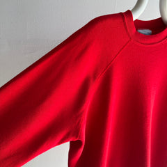 1980s Soft As A Baby's Blanket Super Bowl Red Blank Raglan by Ultra Fleece