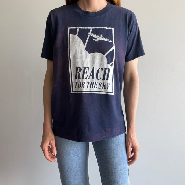 1980s Reach For The Sky Bleach Stained T-Shirt