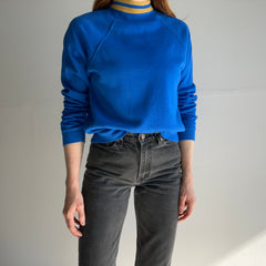 1970s Mock Neck Super Soft Tailored Backside Acrylic Sweatshirt