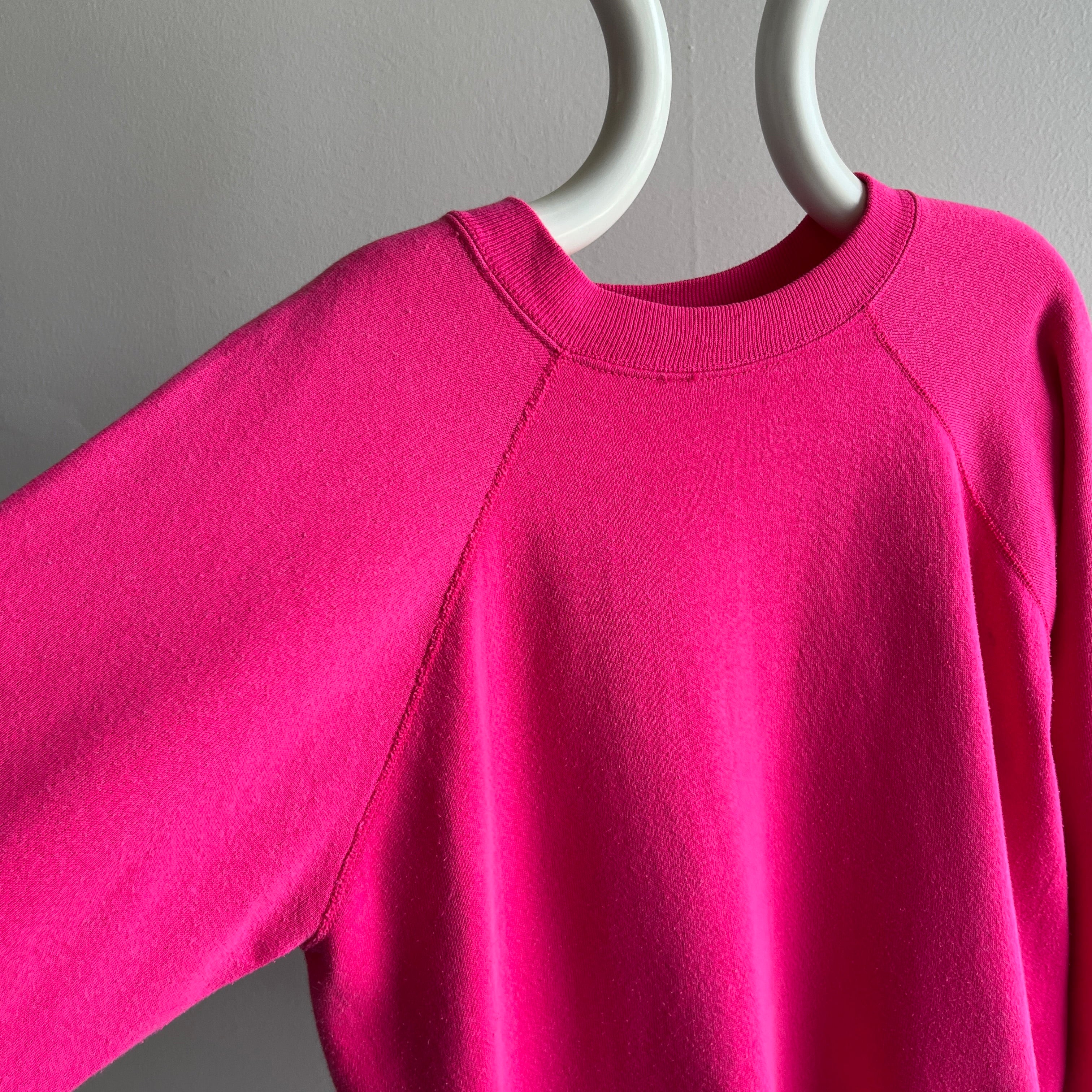 1980s Perfectly Hot Pink Sweatshirt by Pannill (Swoon)